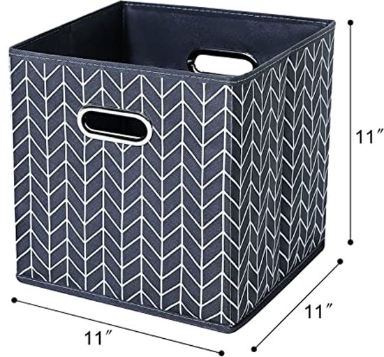 PRANDOM Grote opvouwbare kubus opbergbakken 33 x 33 cm [2-pack] stoffen