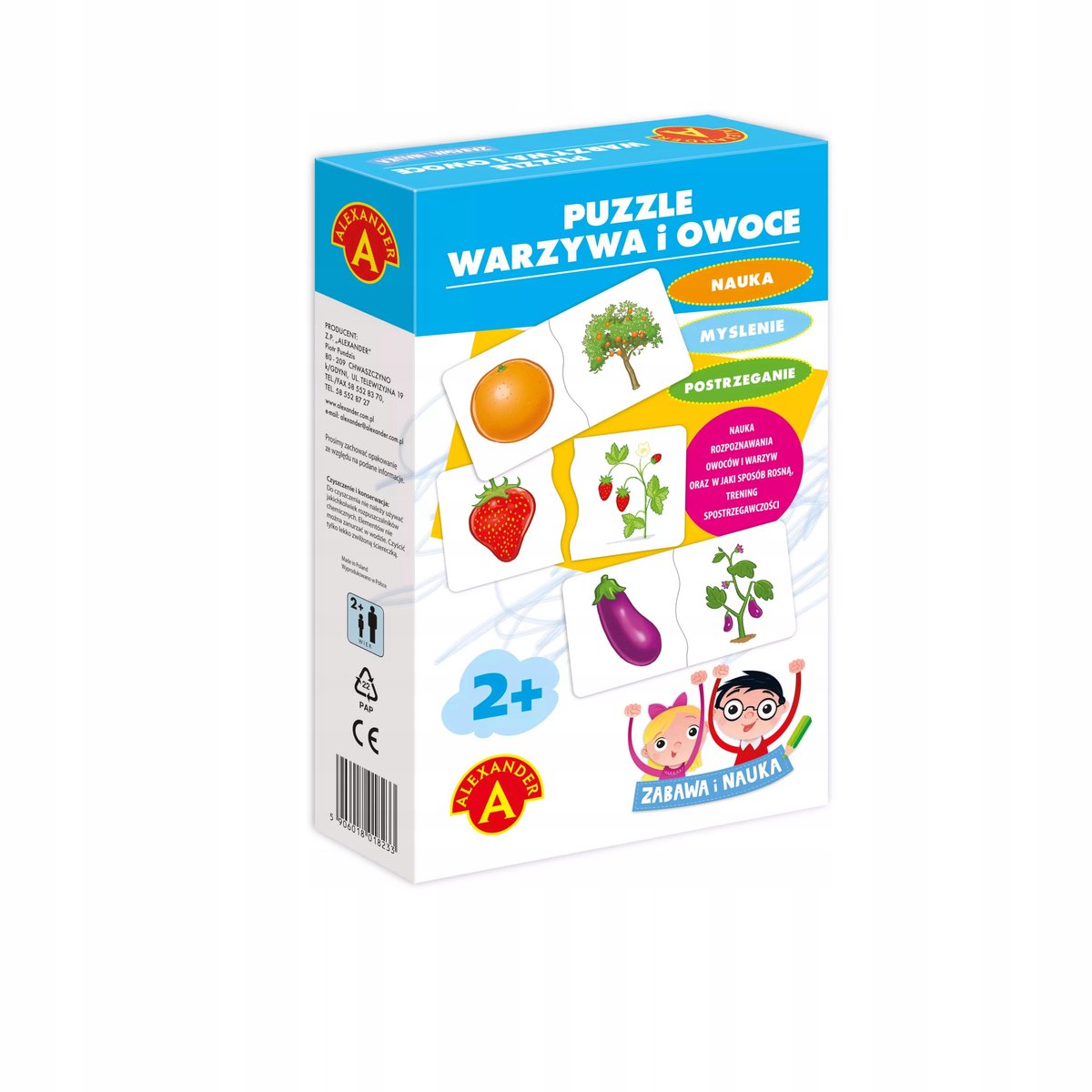 Alexander Puzzel Educatief Groenten & Fruit 48 Stuks