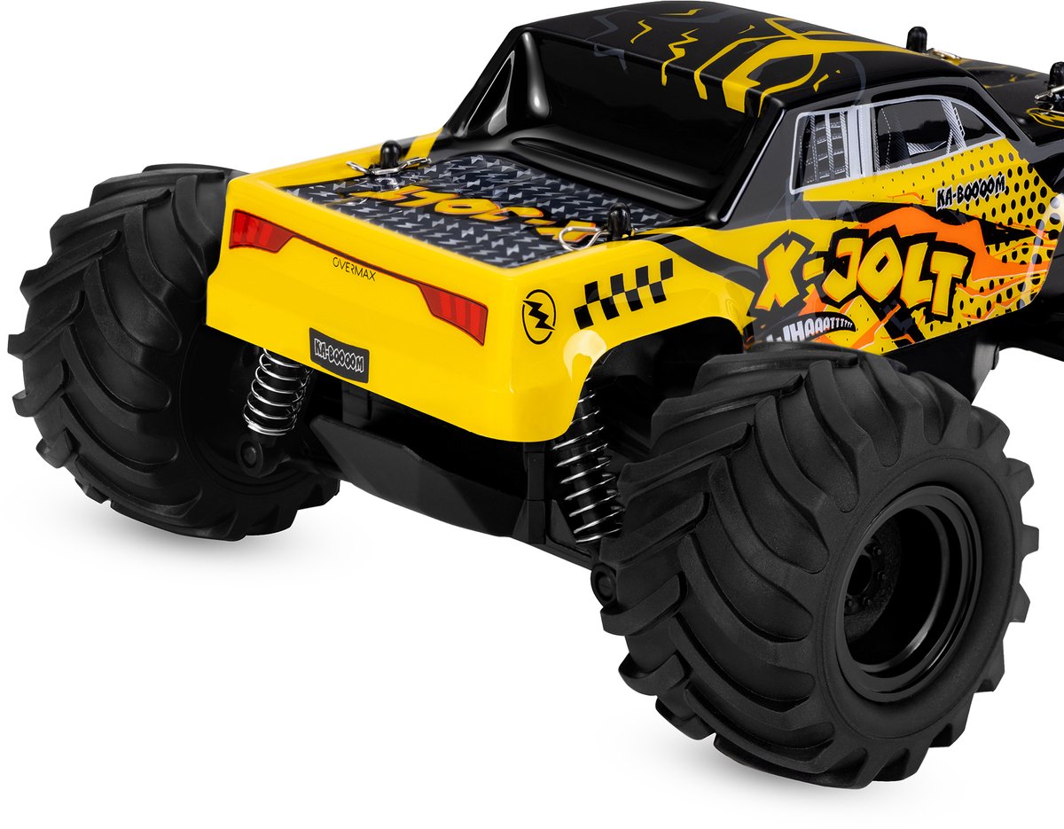 Overmax X-Jolt RC Auto – 20 km/u – Achterwielaandrijving, 2 Accu’s tot 30 min Rijtijd, Vering, Stootbumper, Offroad Banden, Plooibare Snelheidsregeling, Ergonomische Afstandsbediening – Racewagen voor Kinderen & Volwassenen - Bestuurbare Auto — afbeelding 13