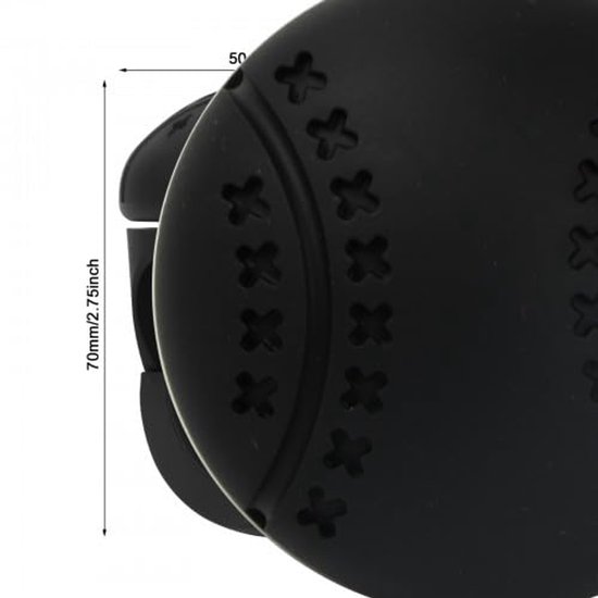 Dokeno Stuurwielknop voor auto, universele zwarte siliconen gel + nylon, 7 cm, compatibel met auto, vrachtwagen, SUV — afbeelding 3