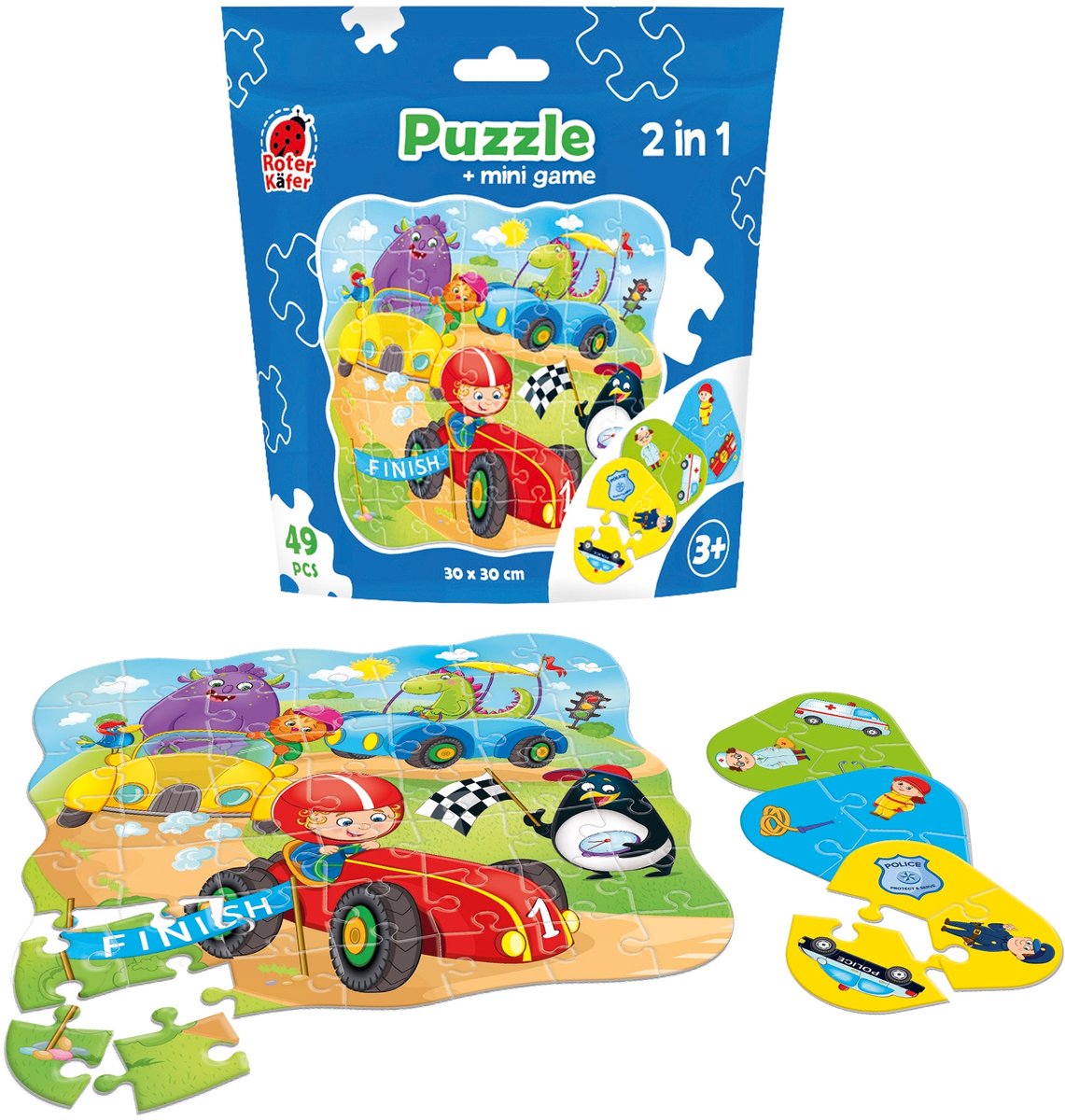 Educatieve Puzzel Auto's Mini Spel 49 Stukjes