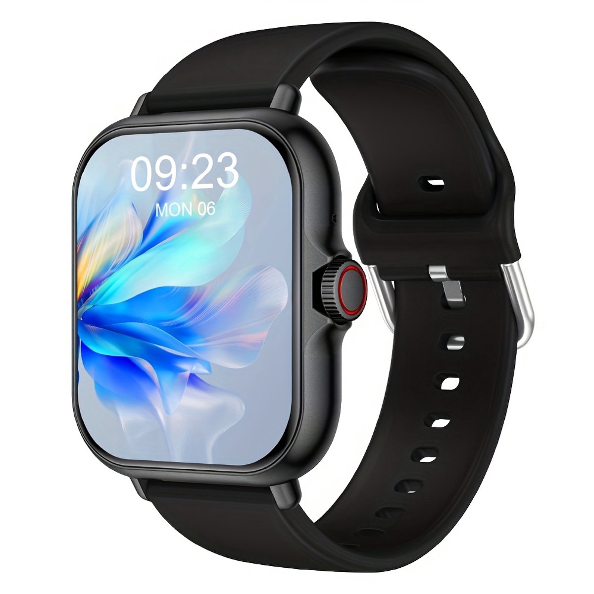 Sjika - Smartwatch – Bluetooth bellen & berichten – Fitness & slaapmonitor – 100+ sportmodi – iPhone & Android – Zwart - RVS