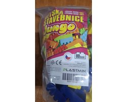 Jungo - Bouwblokken - 80 stuks - plastic - gekleurd