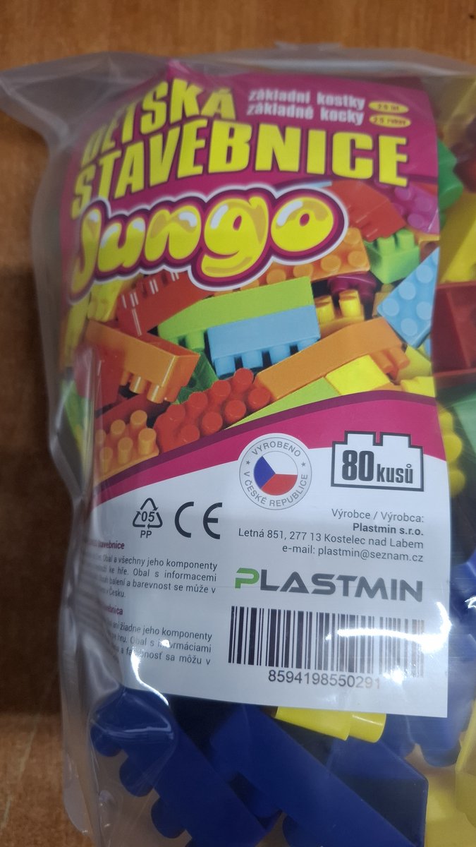 Jungo - Bouwblokken - 80 stuks - plastic - gekleurd