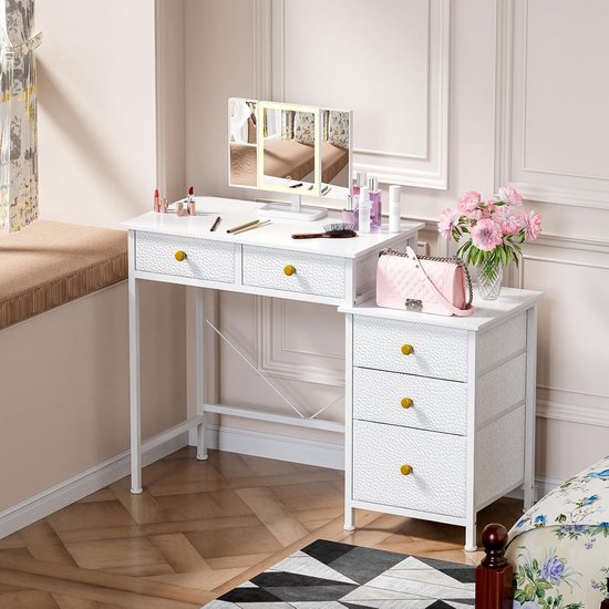 JJA 5five - Make-uptafel met spiegel Levia bamboe