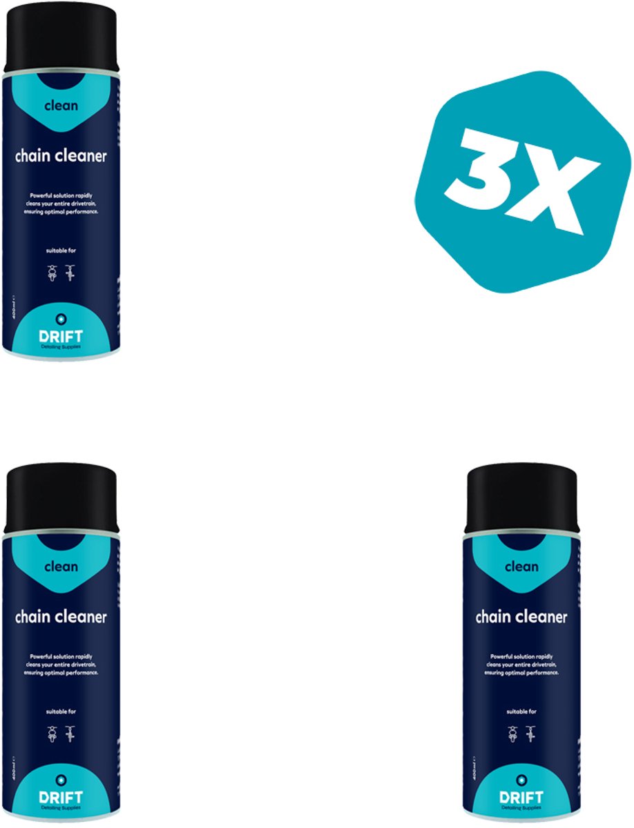3 × Kettingreiniger - Chain Cleaner - Ontvetter - Fiets- & Motorketting - High Pressure Spray - 400 ML