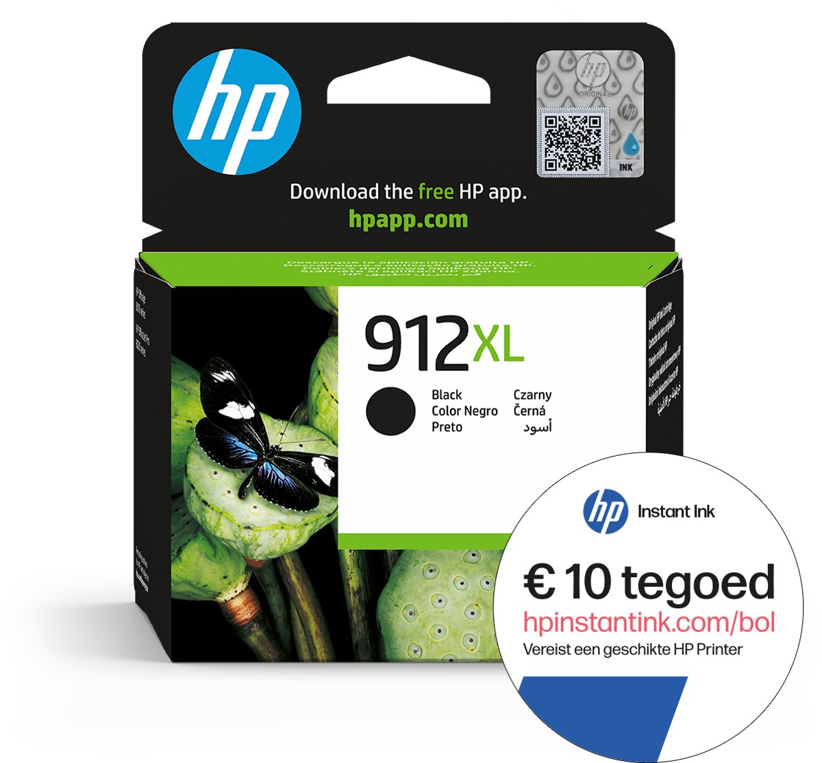 HP 912 - Inktcartridge kleur & zwart XL + Instant Ink tegoed