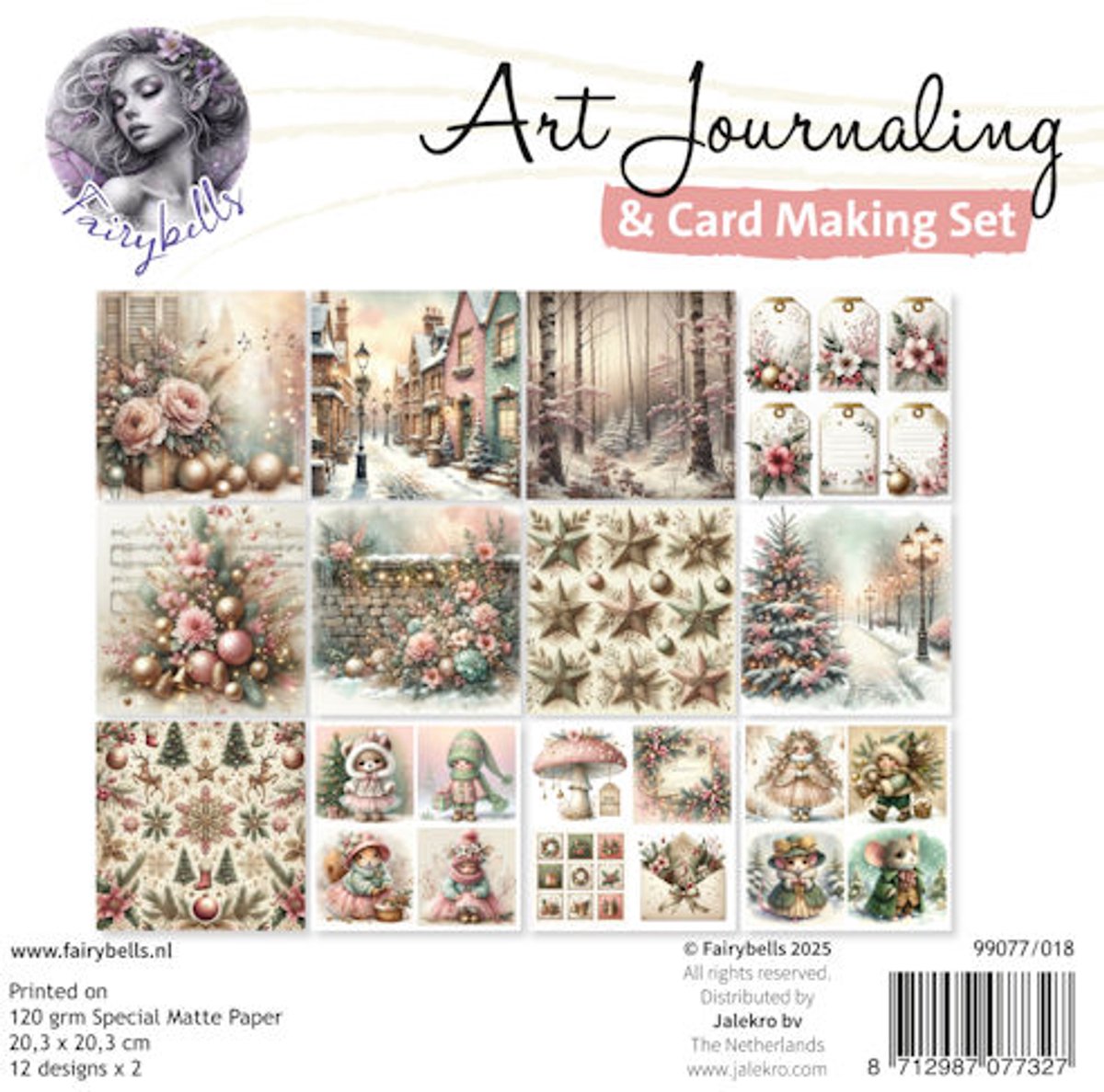 Art Journaling & Card Making Set 18 - Kerst roze