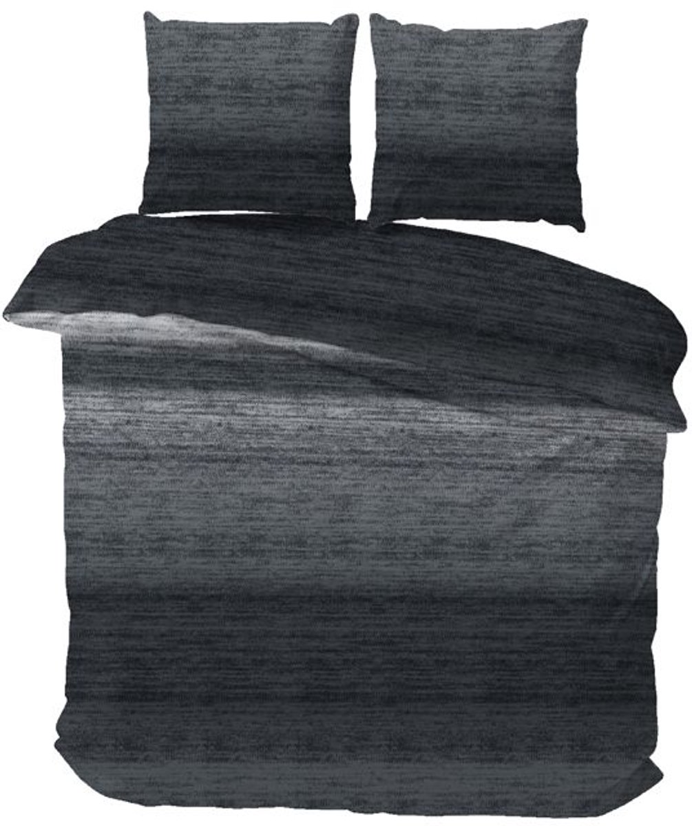 iSleep Flanel Dekbedovertrek Sven - Litsjumeaux - 240x200/220 cm - Grijs