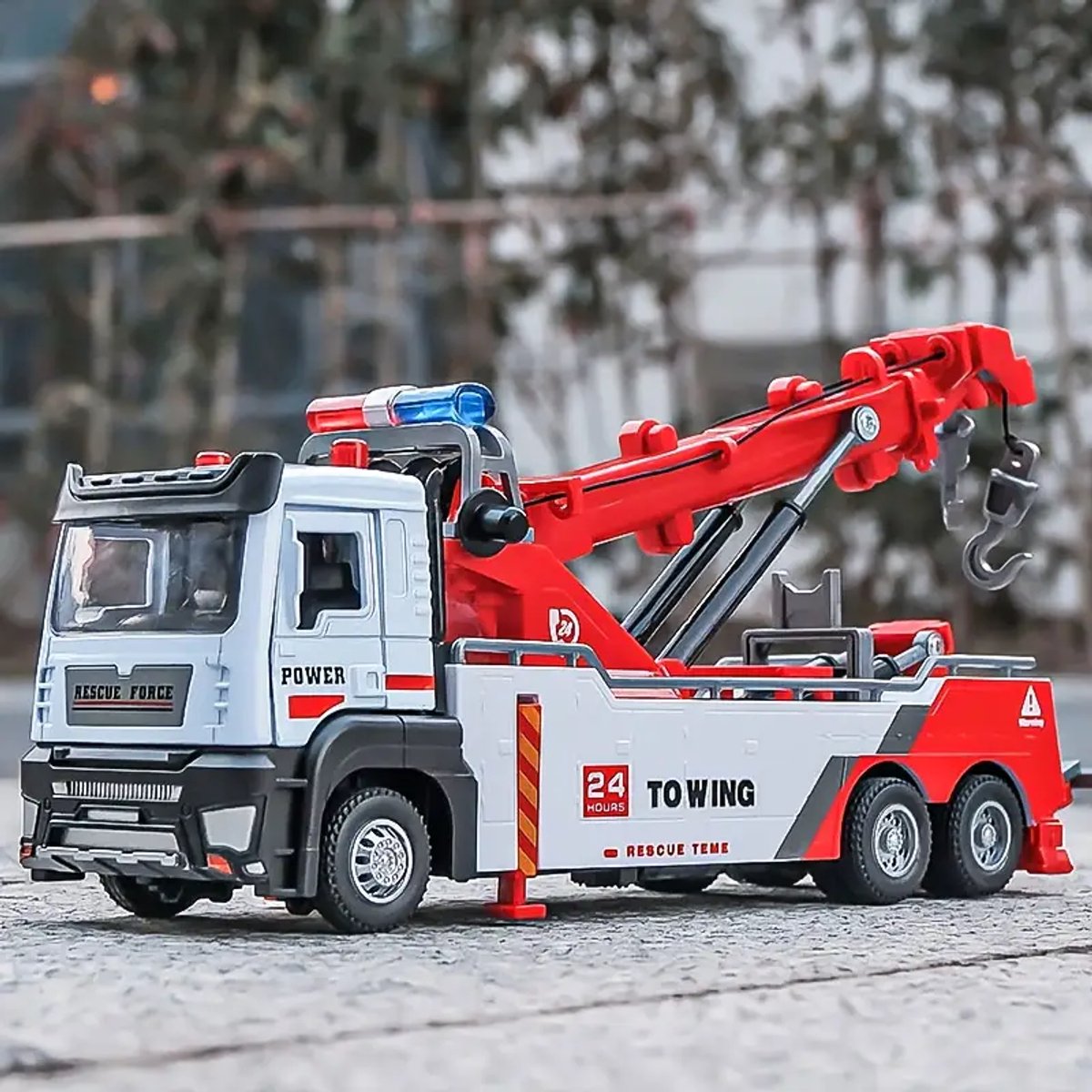 Reddings sleepwagen speelgoed met geluid,haak & hefplatform