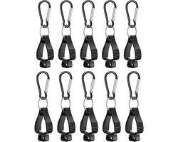 10 stuks - 12*3.2 cm - Handschoenclips - Handschoencliphouder - veiligheidsclips - Werkhandschoenclip - A-vormige kunststof handschoenhouders - voor werkhandschoenen, doe-het-zelfzaak, bouwmarkt - zwart