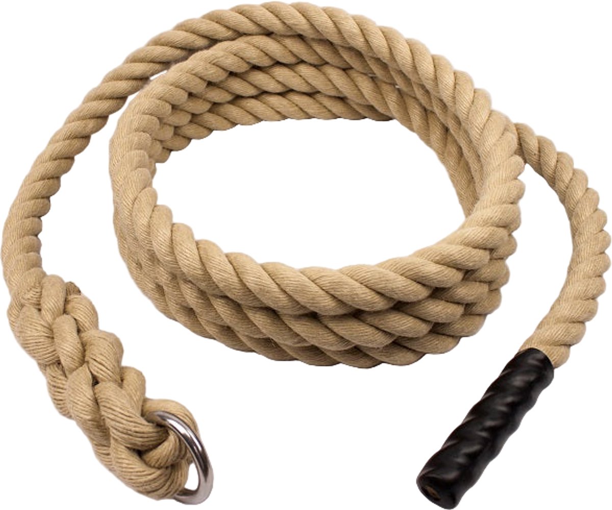 OBSTACLE SHOP - Klimtouw met Ring 6 Meter- Kunsthennep - 40mm