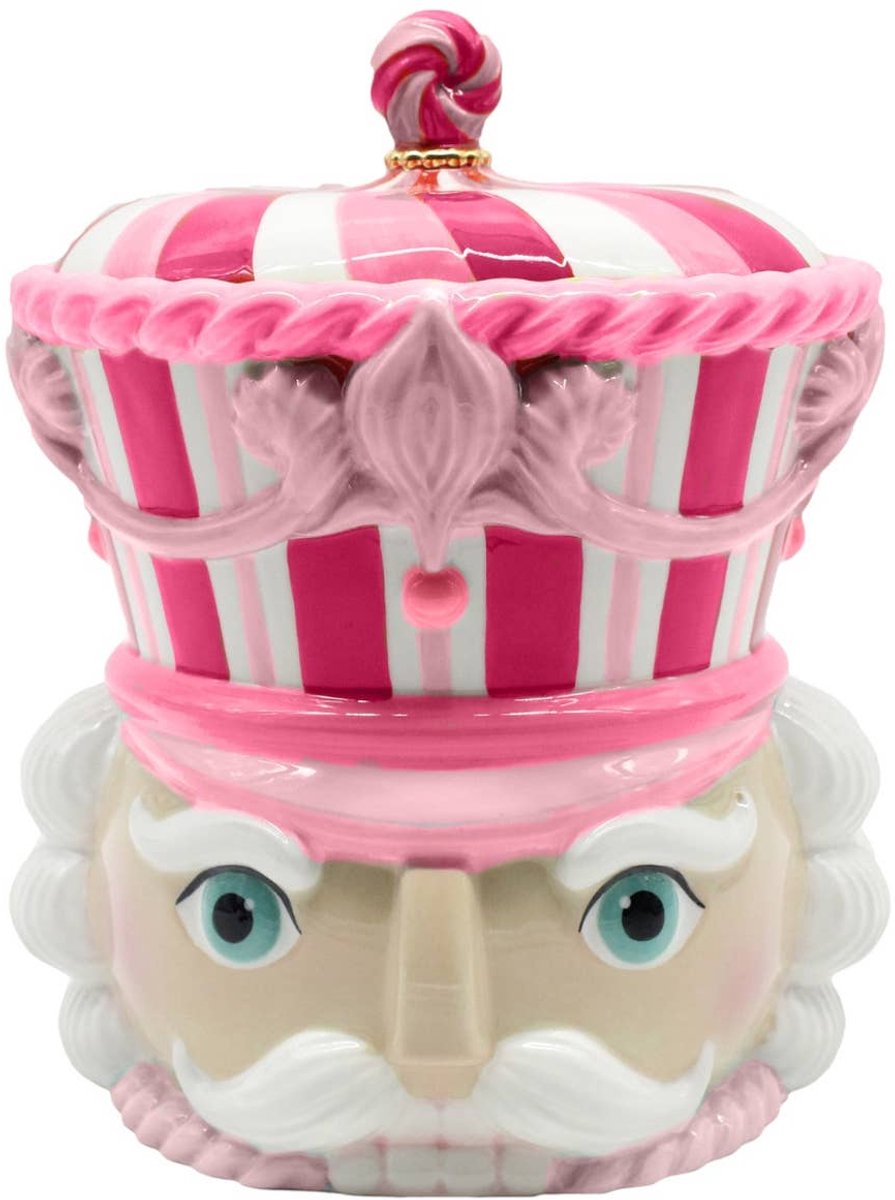 December Diamonds - nutcracker cookie jar - notenkraker - pink - koekjespot - kerst - kerst decoratie