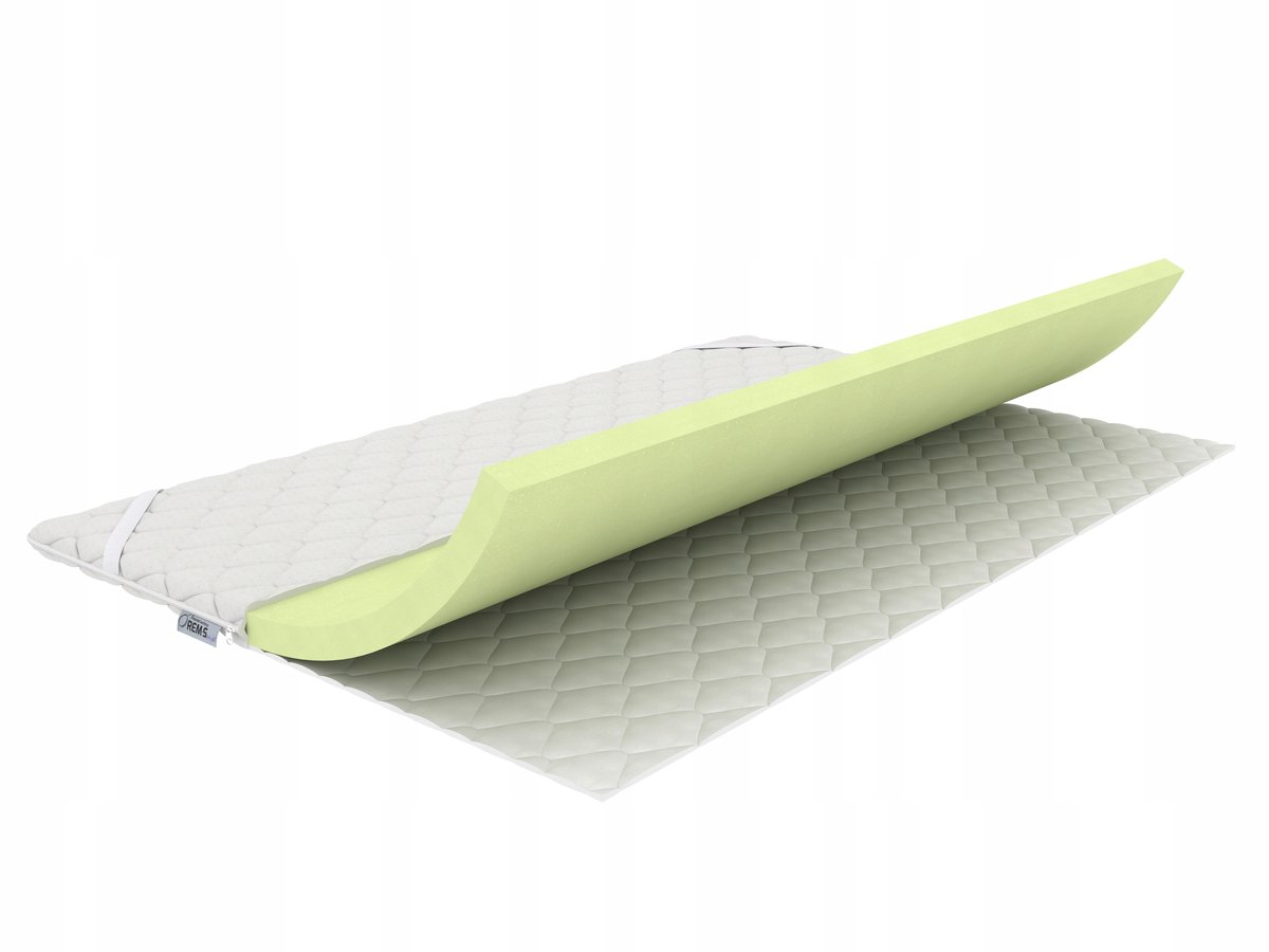 Topper Visco 120x180cm - 6cm dik, traagschuim matras overlay