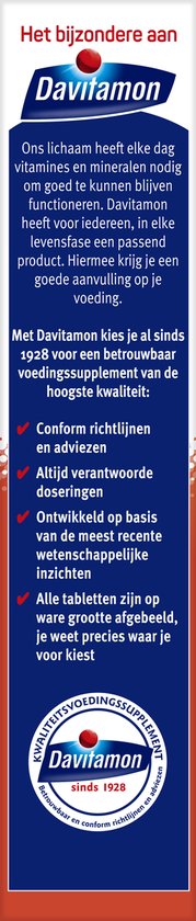Informatie over Davitamon, vitamine- en mineralensupplementen sinds 1928.