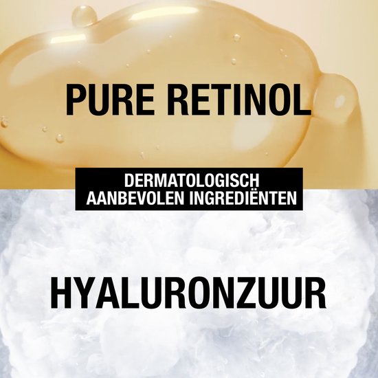 Textuur van Pure Retinol en Hyaluronzuur.