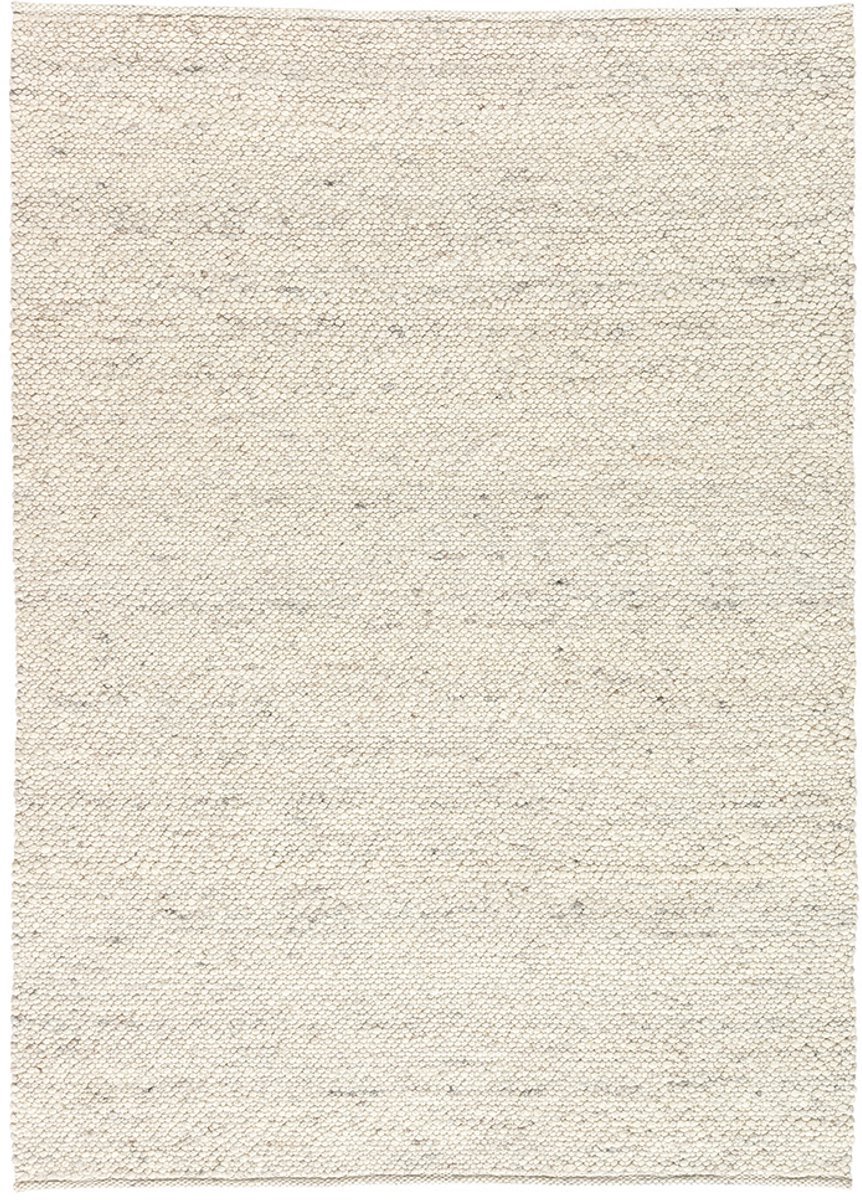 Lino Noble Ivory Vloerkleed 250x350cm - Handgeweven Luxueus Tapijt 100% gevilte wol - Laagpolig - 18mm dik - 3,7kg/m² - Tapijt Woonkamer - Vloerkleed Slaapkamer - Tapijt Eetkamer