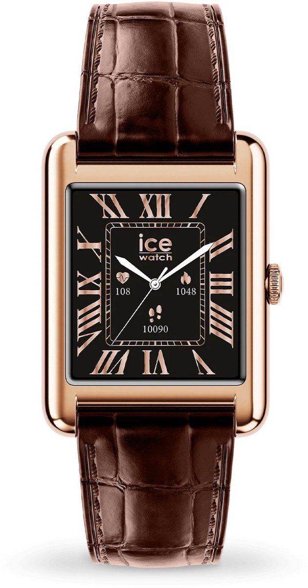 Ice Watch ICE smart TK 2.0 - Rose-gold - Brown croco 025382 Horloge - Leer - Bruin - Ø 37 mm