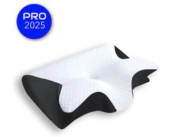 Ademvrij Hoofdkussen - Vlinderkussen - Anti Snurk Kussen - Orthopedisch Traagschuim Nekkussen - CPAP Kussen voor Slaapapneu - Memory Foam Hoofdkussen bij Nek- & Schouderklachten - Comfortabel Bedkussen voor Zijslapers - 30 dagen proefslapen