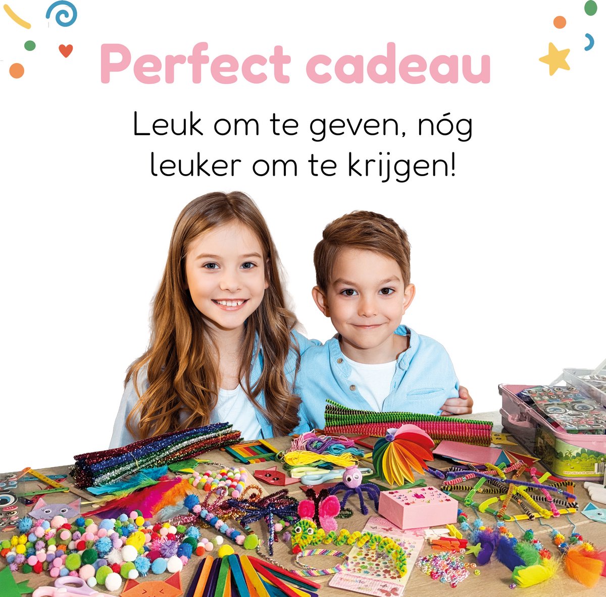 Knutselkoffer XXL BIEK20® Zacht Roze - Inclusief E-Book - Knutselpakket - Creatief Speelgoed - Knutseldoos - Knutselset - Knutselbox - Knutselen Meisjes - Knutselen Jongens — afbeelding 3