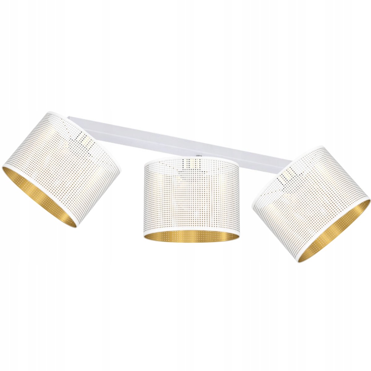 Mesh Plafondlamp met Gaaslampenkap, 3-Lichts, Wit