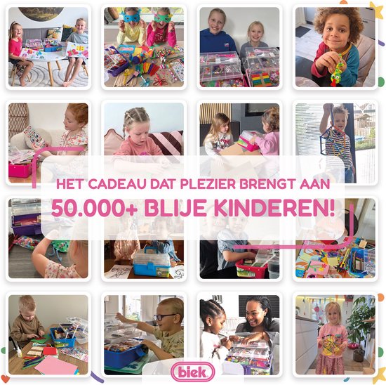 Knutselkoffer XXL BIEK20® Roze - Inclusief E-Book - Knutselpakket - Knutselen Meisjes - Creatief Speelgoed - Knutseldoos - Knutselset - Knutselen voor Kinderen