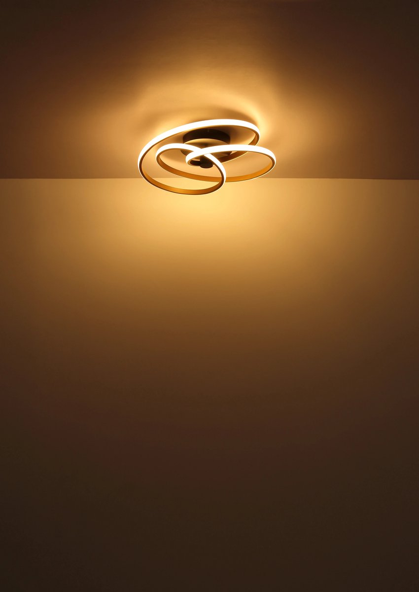 Globo Plafonniere - brons - GLYXAR - metaal - Ø 50cm - LED - 67183-40G - Globo Goud