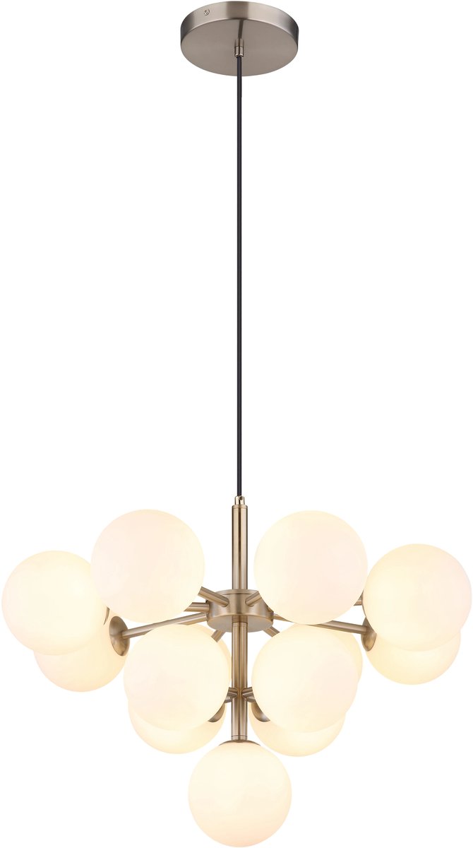 Globo - hanglamp - GRAPPY - staal - glas - Ø 56cm - G9 - 56143-13N