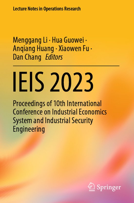 Lecture Notes in Operations Research- IEIS 2023 - cover