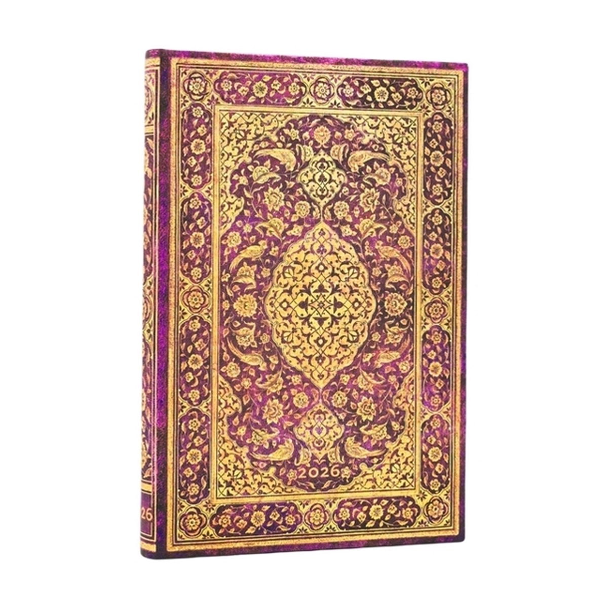 2026 The Orchard (persian Poetry) Mini 12-month Horizontal Hardcover Flexi Dayplanner 2026 (elastic Band Closure)