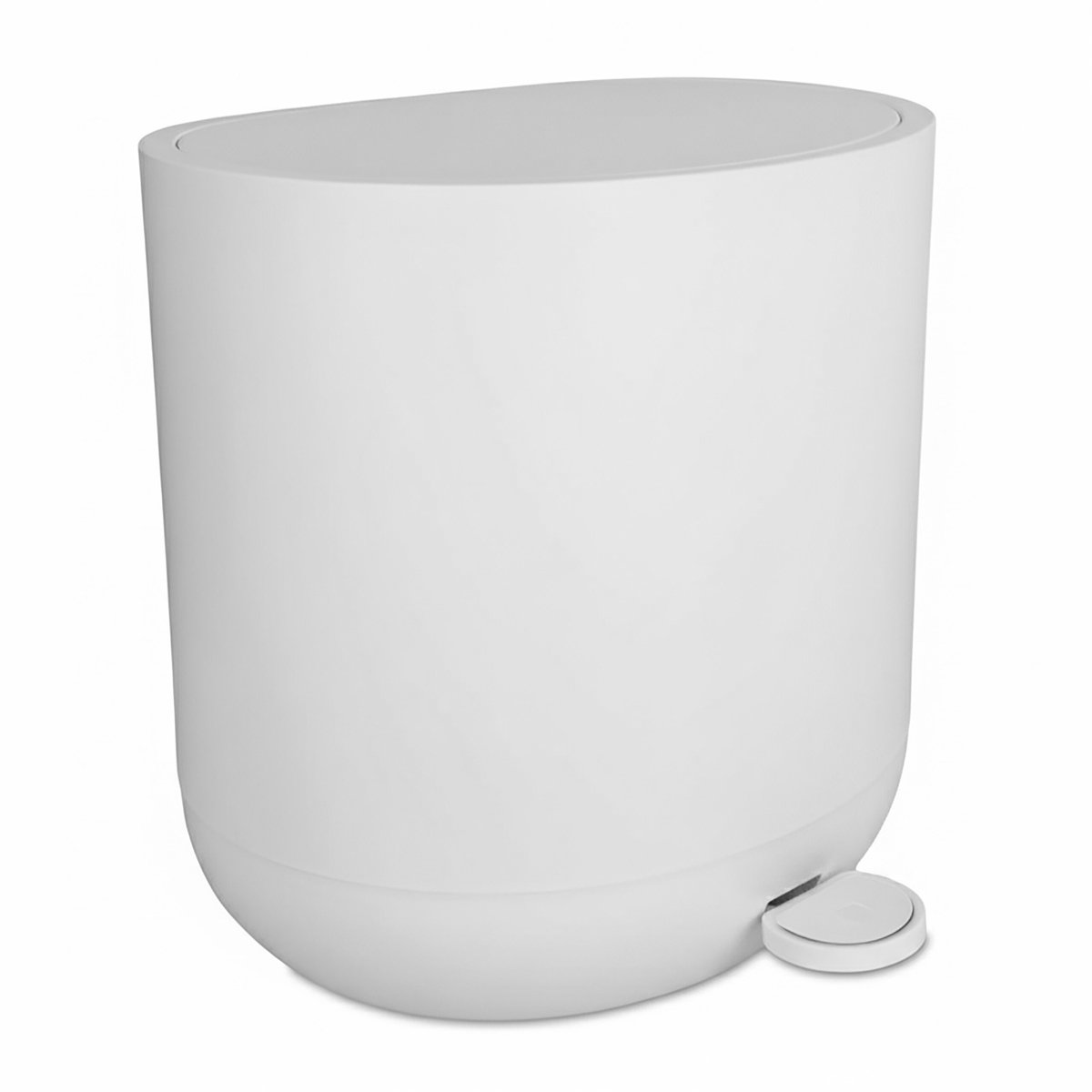 Badkamer prullenbak - 7 l - softclose - kunststof - wit