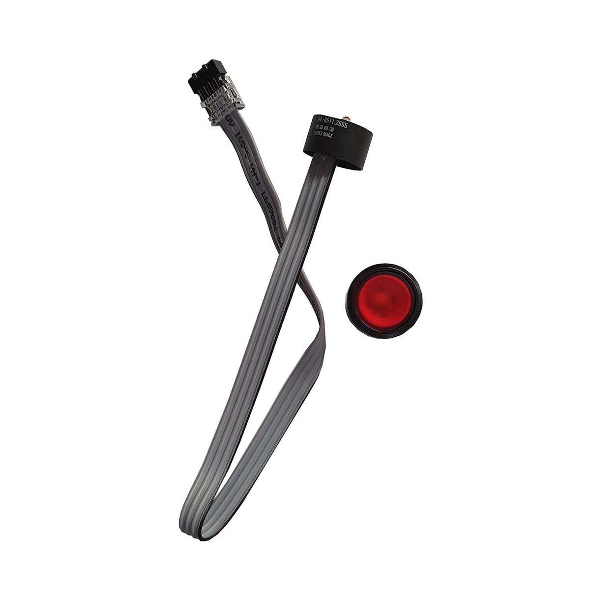 SELVA verlichte drukknop (D35629_1-ZV), inbouwschakelaar, met stekker, lintkabel