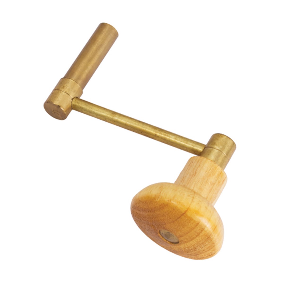 SELVA zwengelsleutel voor regelaar, gemaakt van messing met houten handvat