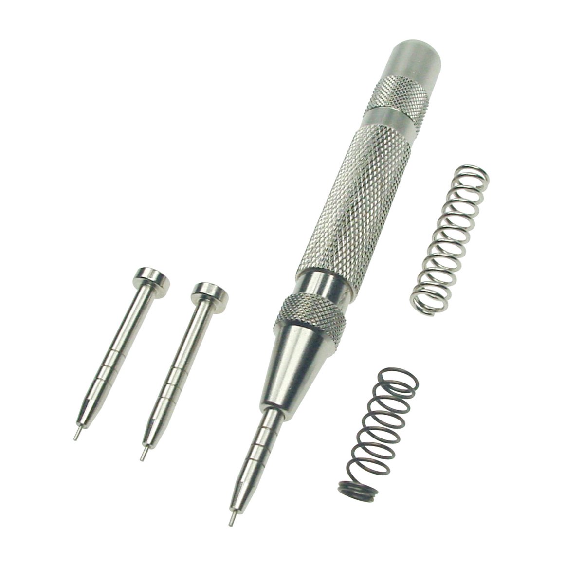 Automatische bandpenverwijderaar, inclusief 3 veren van verschillende sterktes, 2 broches met doorn 0,8 mm