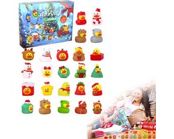 2025 Kerst Badeend Adventskalender - Adventskalender - Rubber Duck Kerst Aftelkalender 24 Dagen - Kerst Aftelkalender - Cadeaus voor Jongens en Meisjes - Kerstfeest Gunsten - decoratie voor thuisfeesten