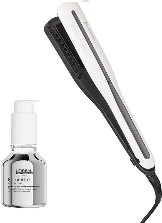 L'Oréal Professionnel Steampod 3.0 + cadeau - Lisseur Vapeur Professionnel 2-en-1: Lissage & Wavy + Soin Lissant Concentré SteamPod 50ml cadeau