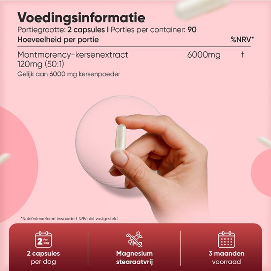 Montmorency Zure Kers Capsules 380 mg Montmorency Zure Kers Capsules 380 mg