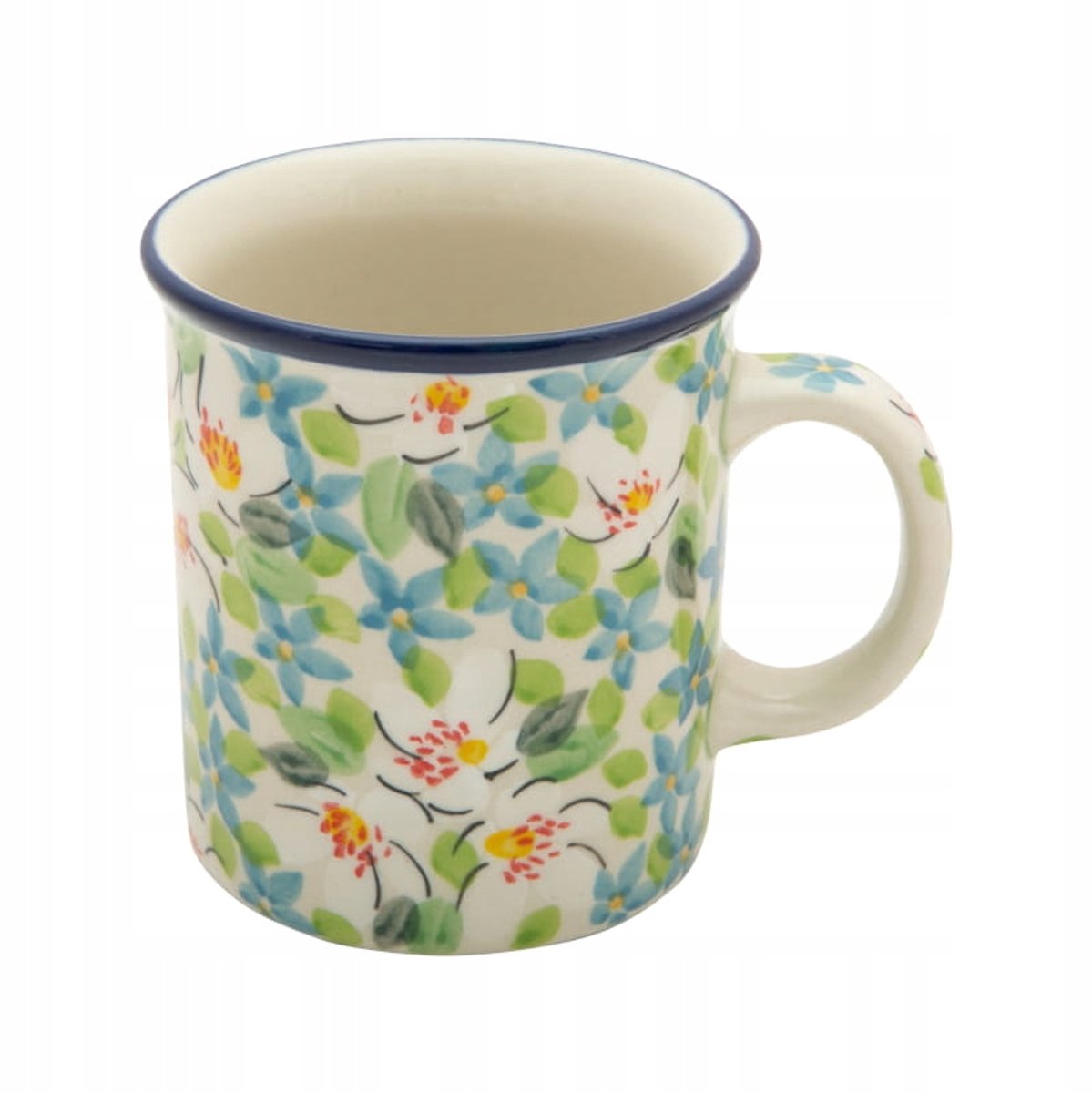 Bolesławiec Mok 300ml - Handgemaakt Keramiek met Bloemendecor