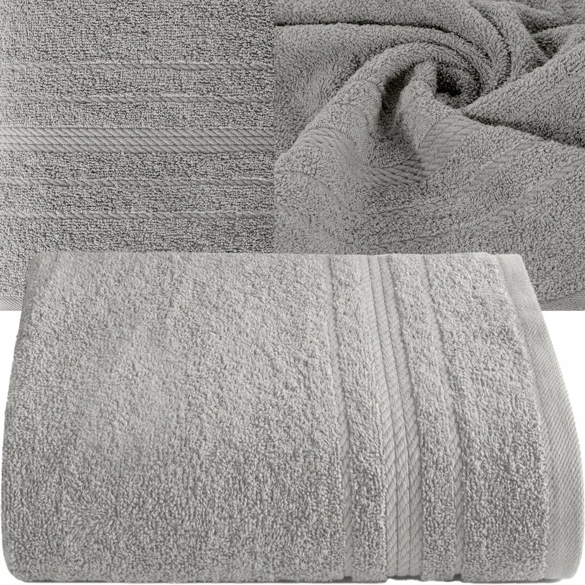 Zacht Zilver Badhanddoek 50x90cm - 450GSM Katoen