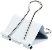 Papierklemmen wit | Foldbackclip | 25MM breed | 160 stuks