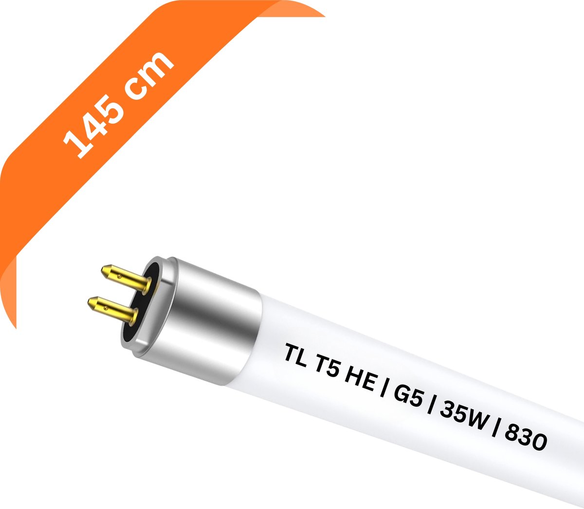 T5 TL Lamp 145 cm – 830 Warm Wit 3000K – 35W – G5 fitting – 3290 lumen – Ø 1.6 cm