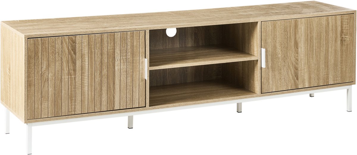 Beliani ROYALLA - TV-meubel - Lichtbruin - MDF
