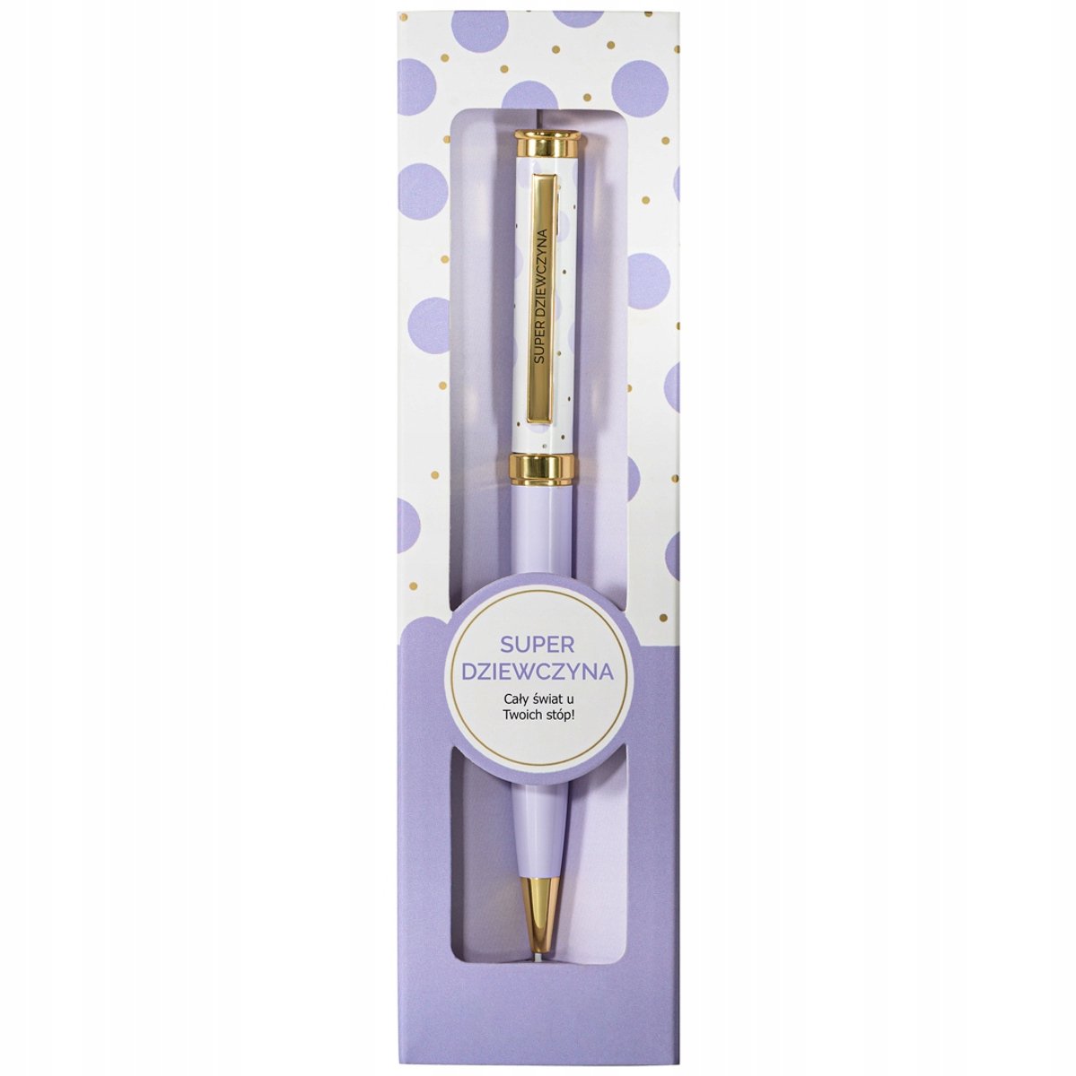 Be Happy Blauwe Automatische Pen - Super Meisje Design