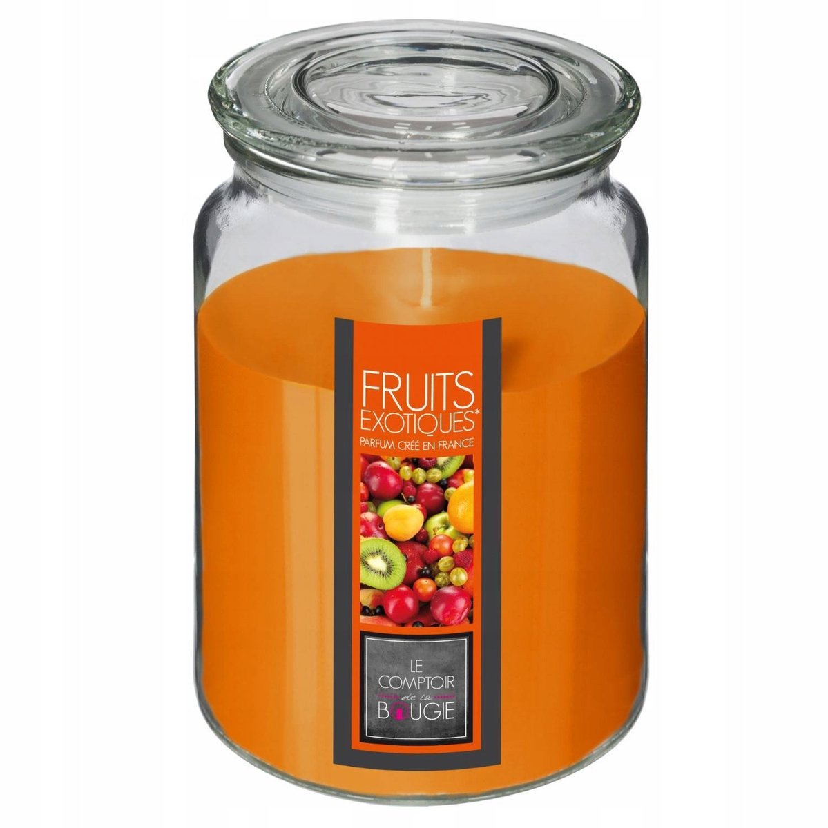 Atmosphera Nina Tropische Vruchten Geurkaars 510g - Lange Brandduur Oranje