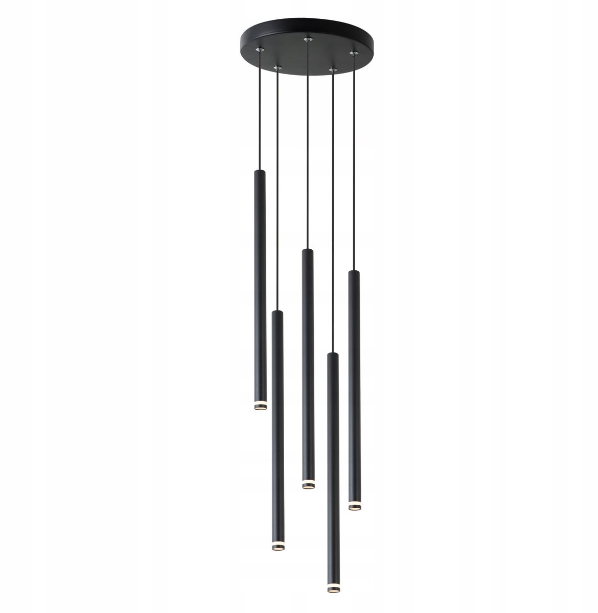 Hanglamp Piero Zwart Rond LED 5x G9 Fitting