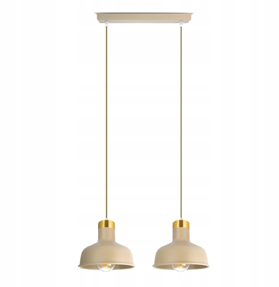 Hanglamp Kasjmir Beige Goud E27 766-BZ2 - Sfeervol boven tafel