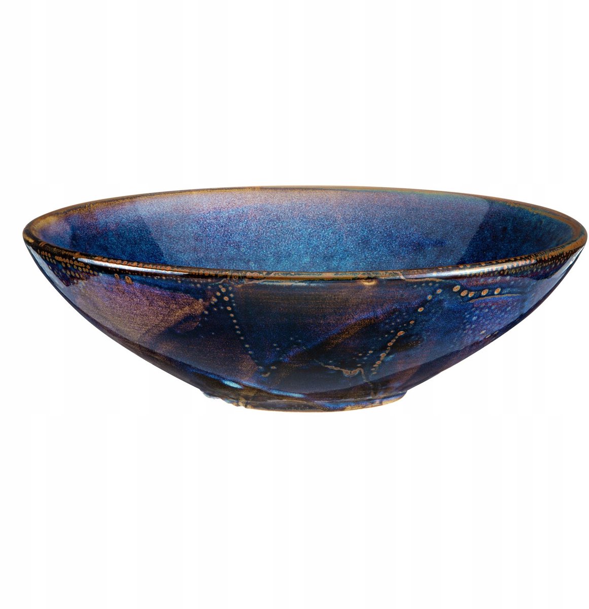 Verlo Diepblauw Diep Bord 23,5 cm - Uniek Design Porselein
