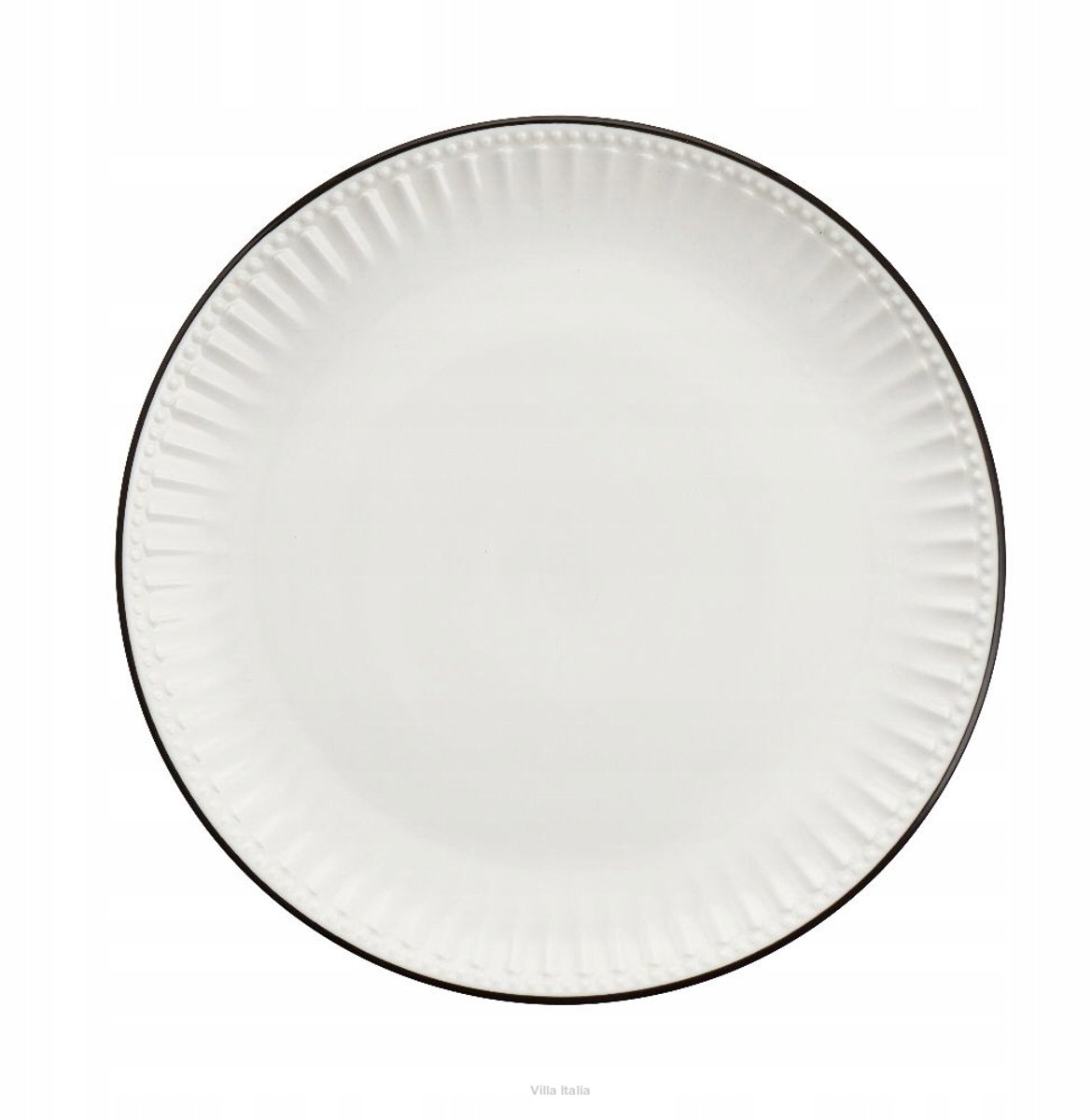 Villa Italia PILLAR Dessertbord 21 cm - Porselein met Zwarte Rand