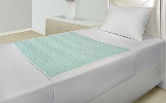 Gynotex Dry-Bed matrasbeschermer (wasbaar), met instopstroken, incontinentie matras onderleggers - 85 x 90 cm (Vleugels: 45 x 85 cm) - wasbare onderlegger