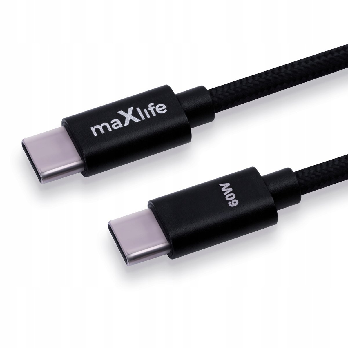 USB-C naar USB-C Kabel 1m 60W Snail Laden Nylon Zwart